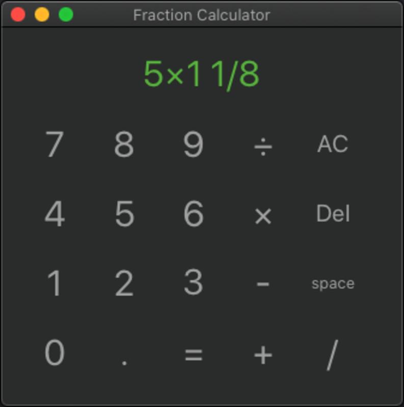image of a fraction calculator